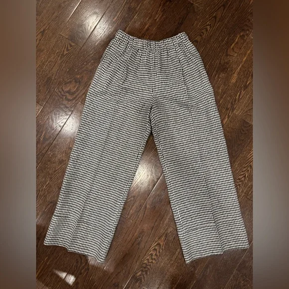 Reformation Fernando linen Wide-Leg Pants plaid - Picture 3 of 4